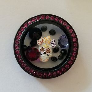 Origami owl Halloween black medium locket set
